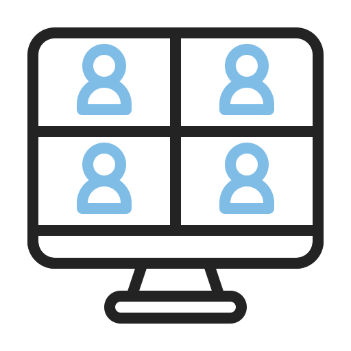 reunión en línea icono gratis