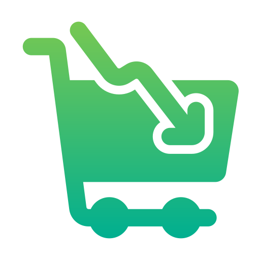 Chart down free icon