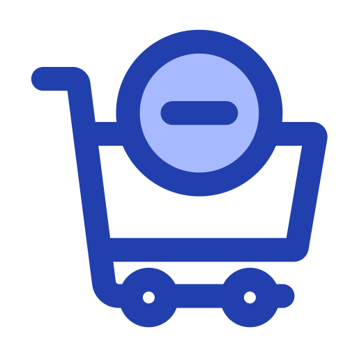 Delete cart Generic Blue icon