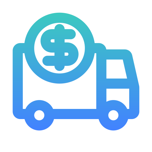 Shipping cost - Free transportation icons