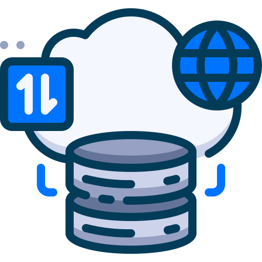datos en la nube icono gratis