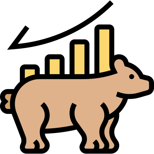 mercado bajista icono gratis