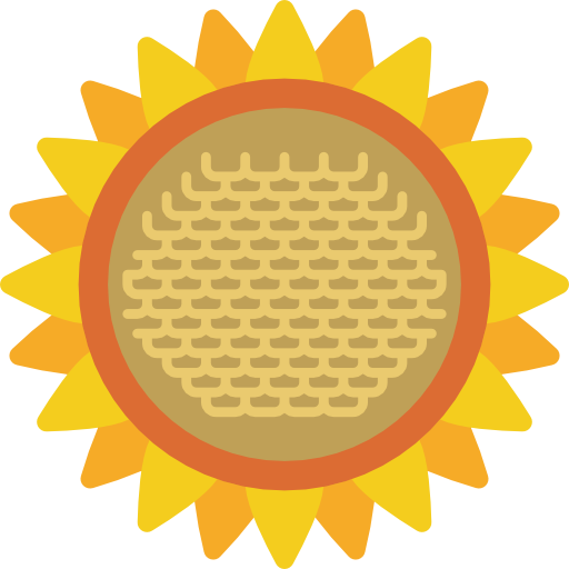 Sunflower Basic Miscellany Flat icon