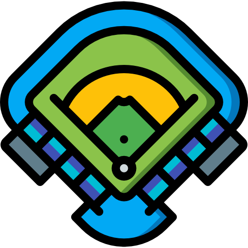 campo de béisbol icono gratis