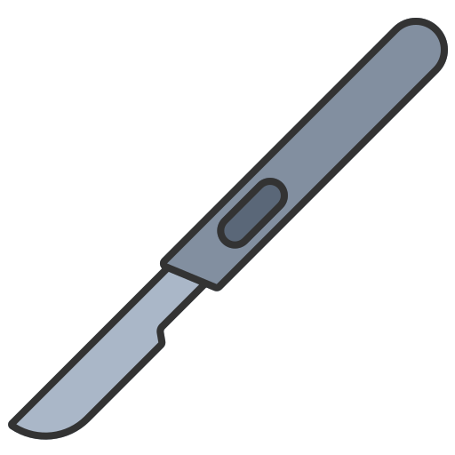 Scalpel Generic Thin Outline Color icon