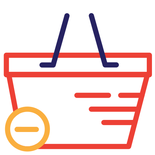 Remove cart Generic Outline Color icon