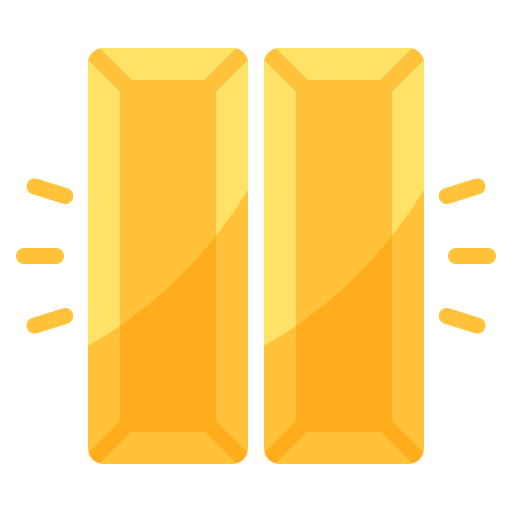 Gold bar free icon