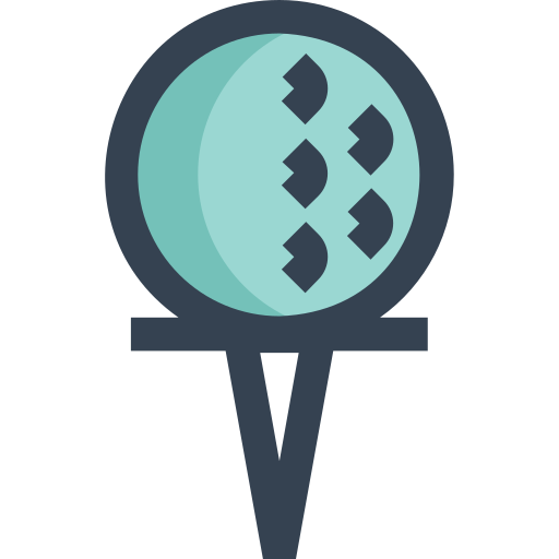 Golf Ball Generic Outline Color Icon