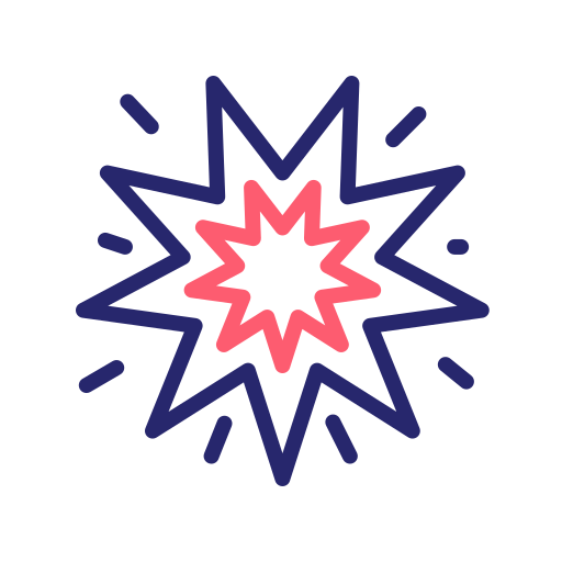 Explosion Generic Outline Color icon