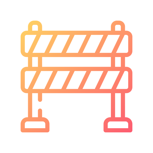 Traffic barrier free icon