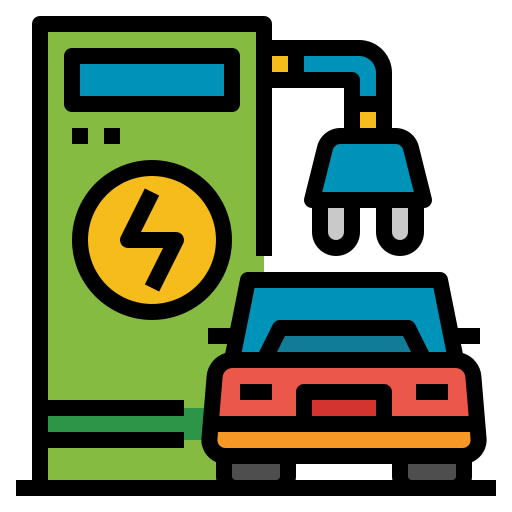 coche eléctrico icono gratis