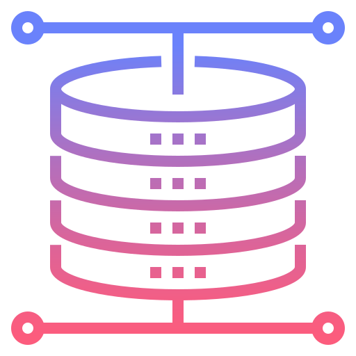 Database Nhor Phai Lineal Gradient Icon