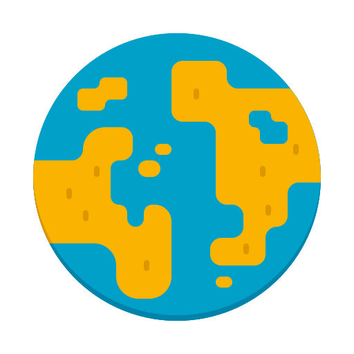 world map flat icon
