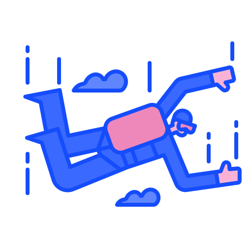 Skydiving free icon Skydiving free icon