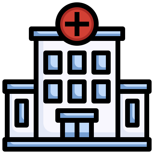 Hospital building Surang Lineal Color icon