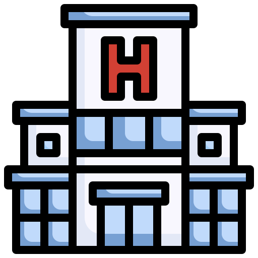 edificio hospitalario icono gratis