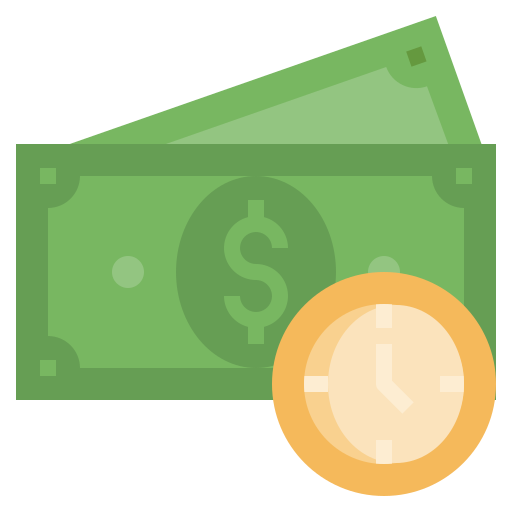 el tiempo es dinero icono gratis