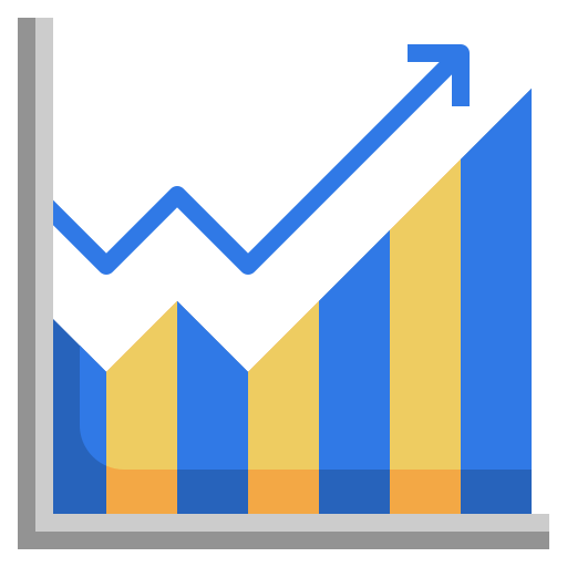 gráfico de líneas icono gratis