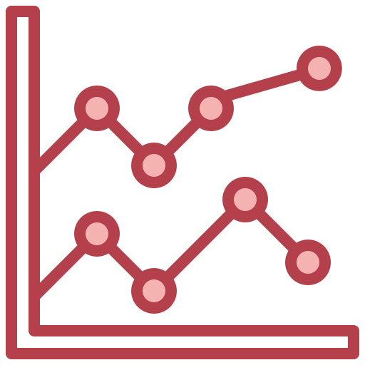 gráfico de linea icono gratis