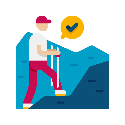 senderismo icono gratis