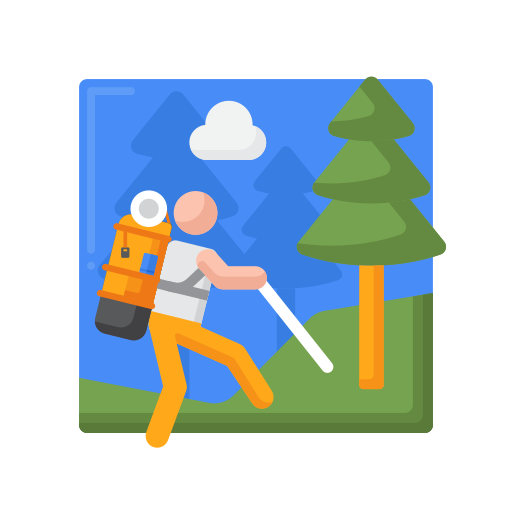 senderismo icono gratis