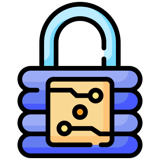 Padlock Generic Outline Color icon