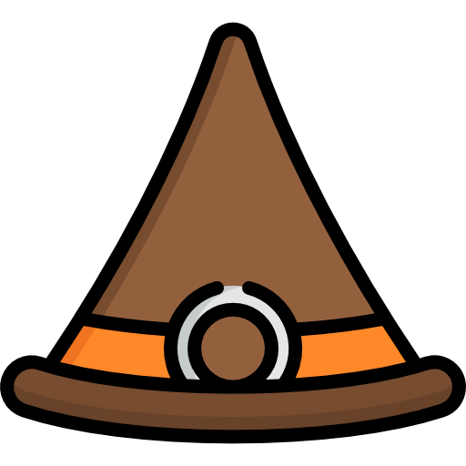 sombrero de bruja icono gratis