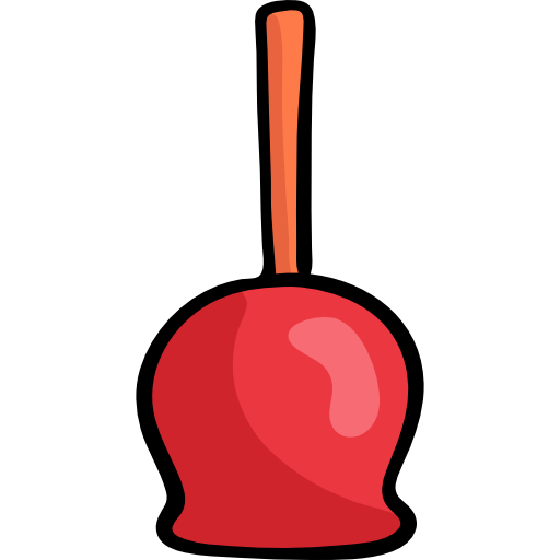 manzana caramelizada icono gratis