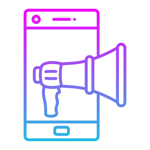 el marketing móvil icono gratis