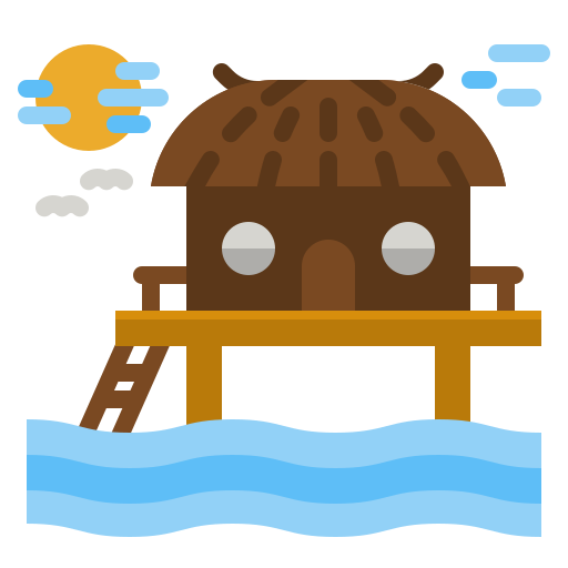 bungalow icono gratis