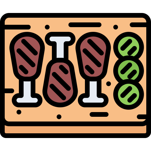 pierna de pollo icono gratis