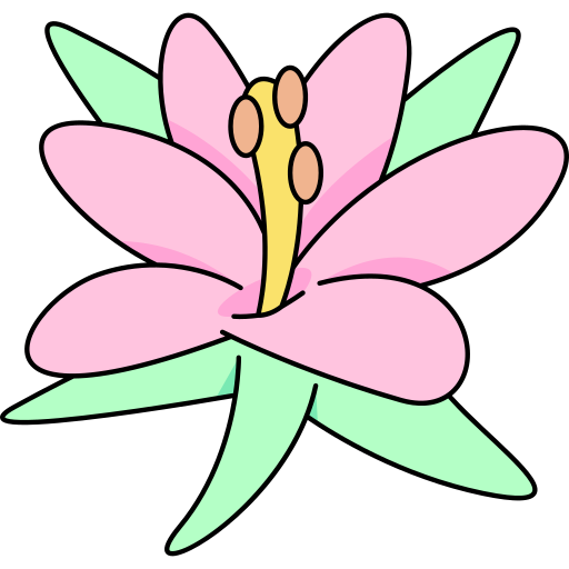 Alstroemeria Generic Thin Outline Color icon