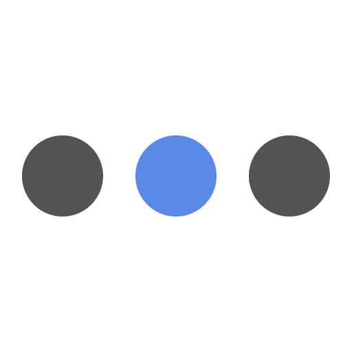 Icono de Tres puntos Generic Blue