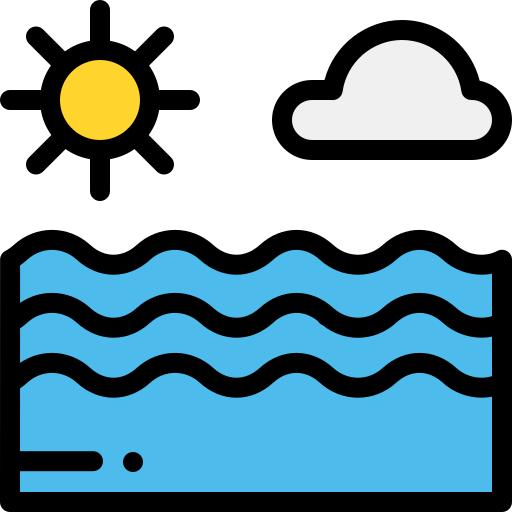 Sea Detailed Rounded Lineal color icon