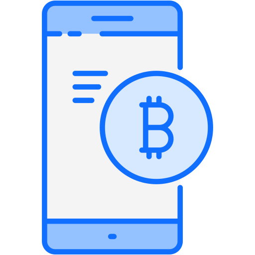 Bitcoin accepted Generic Blue icon