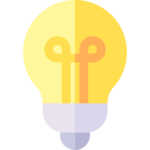 Light bulb Basic Rounded Flat icon