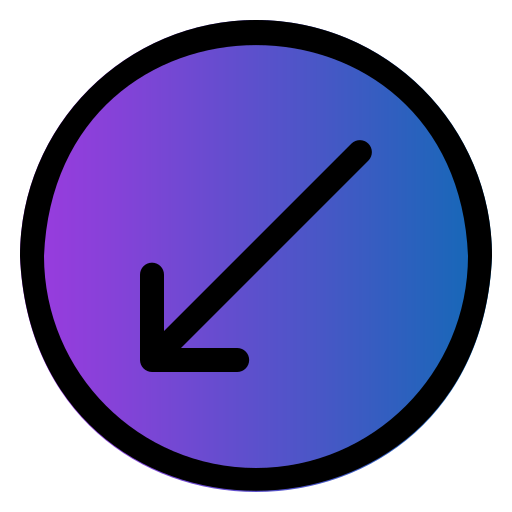 Down left free icon