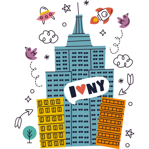 new york kostenlos Sticker new york kostenlos Sticker