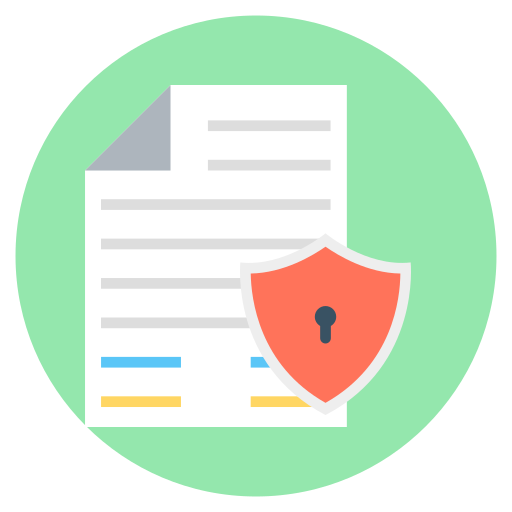 seguridad de datos icono gratis