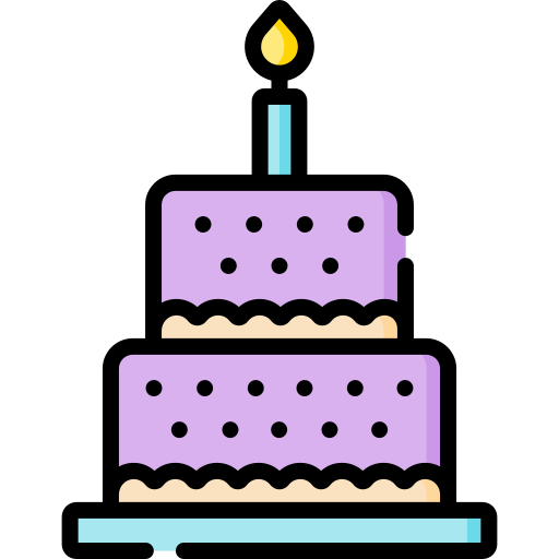 pastel de cumpleaños icono gratis