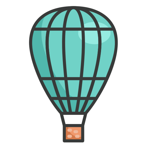 Hot air balloon Generic Outline Color icon