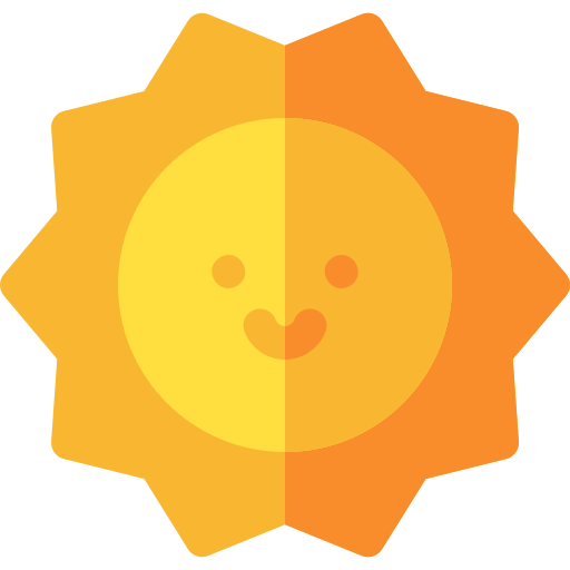 Sun Basic Rounded Flat icon