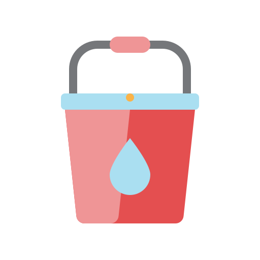 cubo de agua icono gratis