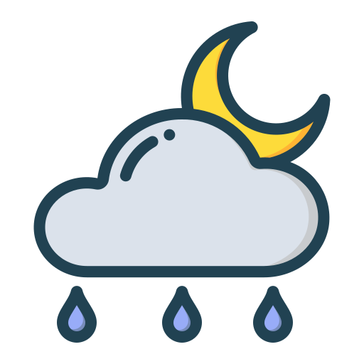 Rainy night - Free weather icons