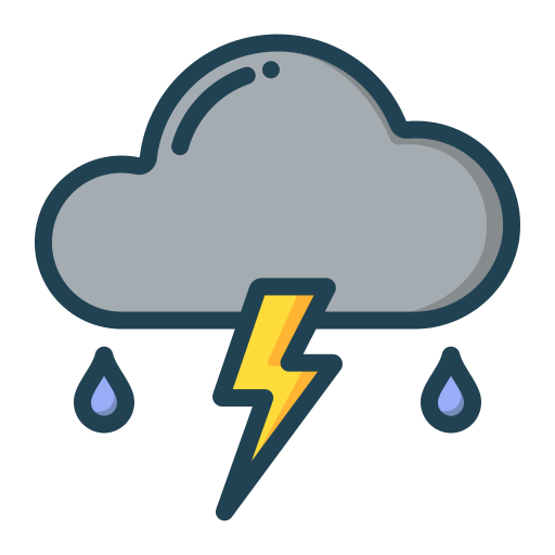 Thunderstorm Generic Outline Color icon