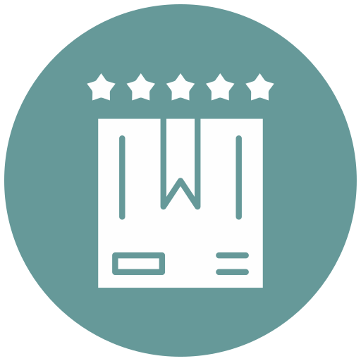 revision de producto icono gratis