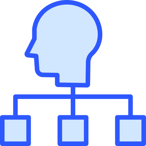 Hierarchical structure Generic Blue icon