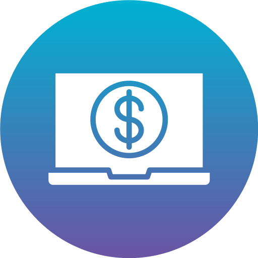pago en línea icono gratis