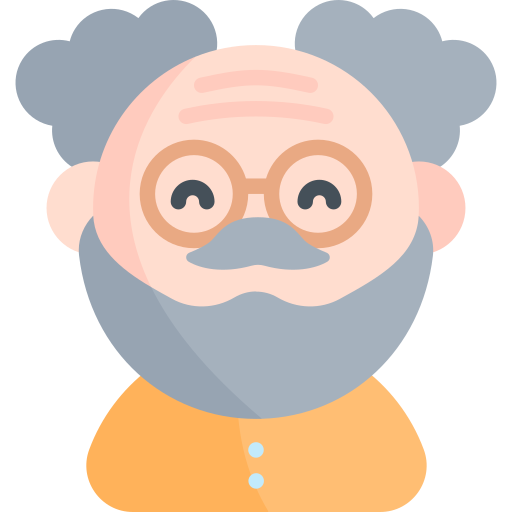 Grandfather Kawaii Flat icon