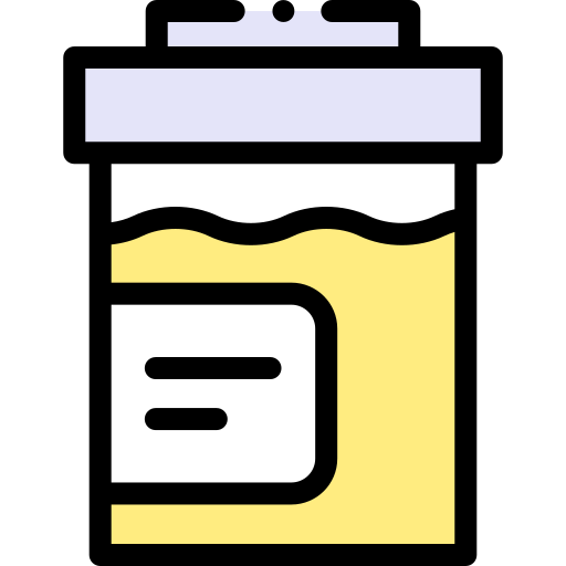 Urine test Detailed Rounded Lineal color icon